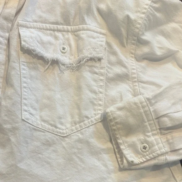 Moussy Vintage White Cropped Denim Jacket (244) - Picture 6 of 9